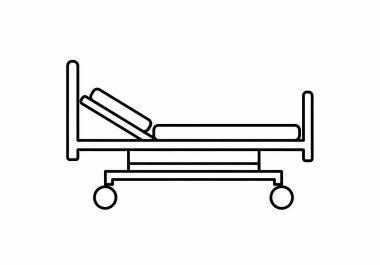 hastane yatak satırı simgesi
