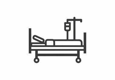 hastane yatak satırı simgesi