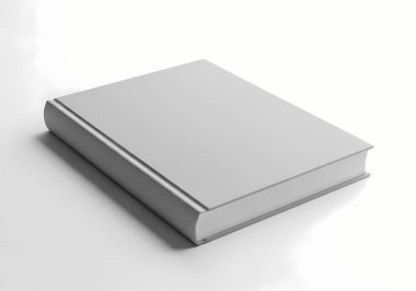 Boş kitap kapağı beyaz arkaplanda izole edildi