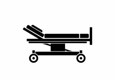 Şeffaf bir arkaplanda yatak vektörü çizimi. Birinci kalite semboller. Konsept ve grafik tasarım için ince çizgi simgesi.