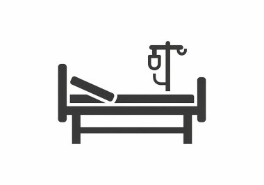 Hastane yatak vektör çizimi tasarımı