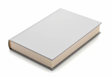 Beyaz arkaplanda boş beyaz kitap izole
