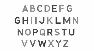 alfabe harfleri, vektör çizimi