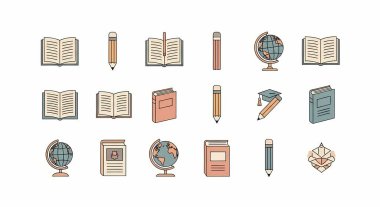 Okul malzemeleri seti.