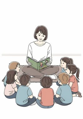 Kitap okuyan bir kız.