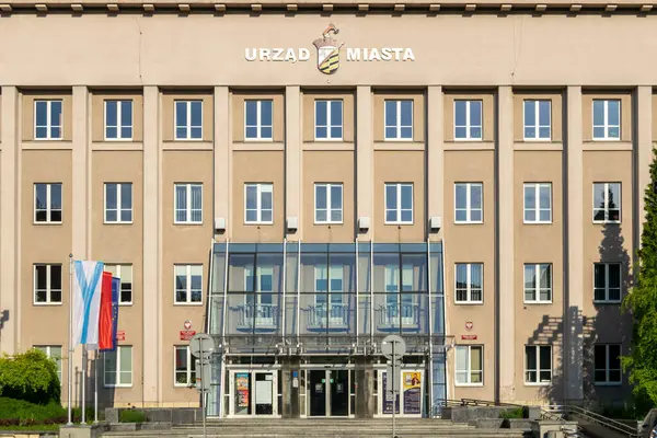 Sosnowiec, Polonya - 31 Mayıs 2025 - Sosnowiec Belediye Binası