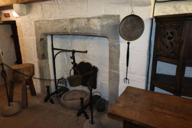 Tarlaların ortasındaki eski bir manastırın kalıntıları. yüksek kaliteli fotoğraf. Cashel Kayası (İngilizce: 