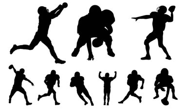 Amerikalı futbolcular oyun oynuyor