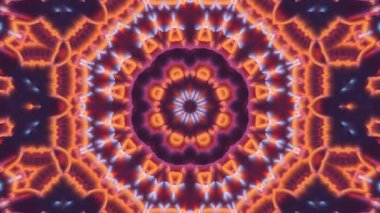 Soyut boya fırça mürekkep patlayabilir formanın düzgün kavramı simetrik desen süs dekoratif Kaleidoscope hareketi geometrik daire ve yıldız şekli