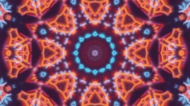 Soyut boya fırça mürekkep patlayabilir formanın düzgün kavramı simetrik desen süs dekoratif Kaleidoscope hareketi geometrik daire ve yıldız şekli