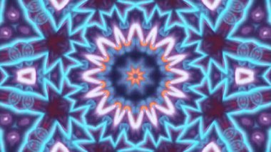 Soyut boya fırça mürekkep patlayabilir formanın düzgün kavramı simetrik desen süs dekoratif Kaleidoscope hareketi geometrik daire ve yıldız şekli