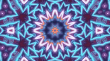 Soyut boya fırça mürekkep patlayabilir formanın düzgün kavramı simetrik desen süs dekoratif Kaleidoscope hareketi geometrik daire ve yıldız şekiller