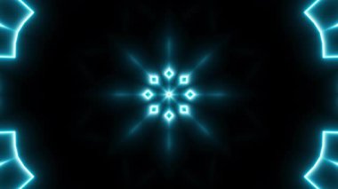 Gece gökyüzünün arka planında parlayan ışıklar