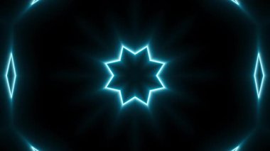 Neon ışıkları ile soyut arkaplan oluşturuluyor