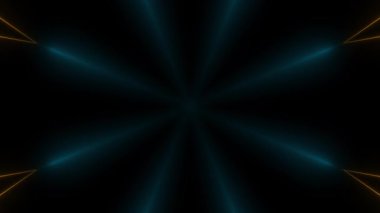 Parlak çizgileri olan soyut neon ışıkların 3 boyutlu görüntüsü