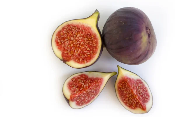 Fresh Fig Isolated White Background — Stock Photo, Image
