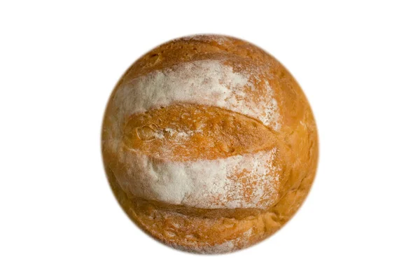 Chleb Biały Białym Tle — Zdjęcie stockowe