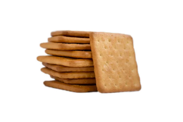 Zoute Cookies Geïsoleerd Witte Achtergrond — Stockfoto