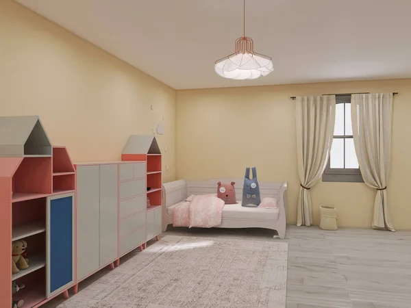 Habitación Infantil Interior Render Ilustración — Foto de Stock
