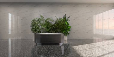 3 boyutlu bitkilerle podyum, 3 boyutlu resimleme