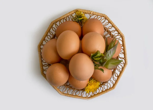 Eggs Flower Light Background — Stock Photo, Image
