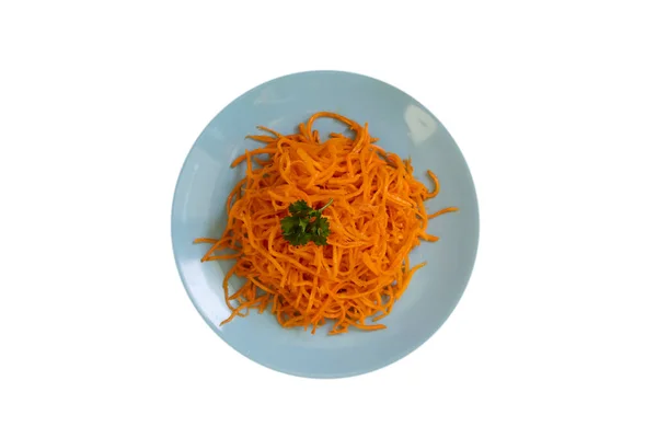 Καρότα Πιάτο Απομονωμένα Λευκό Φόντο — Φωτογραφία Αρχείου