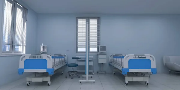 Hospital Interior Rendering Illustration — Stock Photo, Image