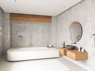 Banyo iç mekan 3D görüntü, 3D görüntü