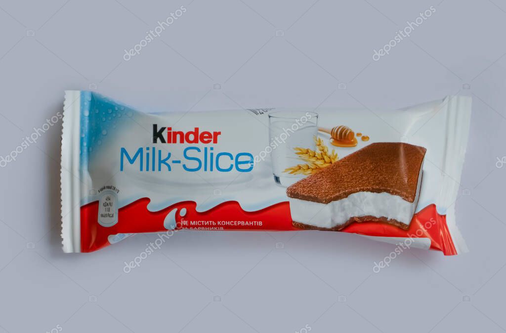 April 8, 2023 Ukraine city Kyiv cookies Kinder Milk-slice