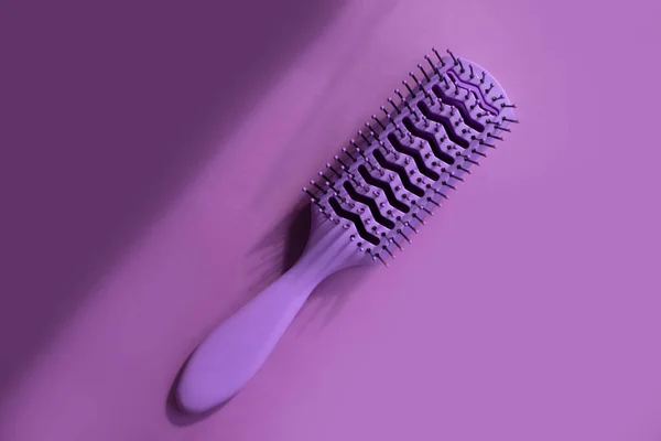 Hairbrush Colored Background — Stock Photo, Image
