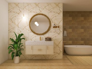 Banyo tasarımı 3D tasarım, 3D resimleme