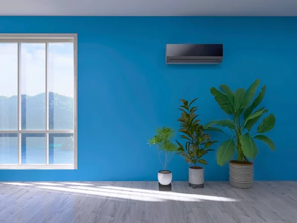 Air Conditioned Room Interior Render Illustration — Stock Photo, Image
