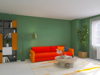 Oturma odası tasarımı 3D tasarım, 3D resim