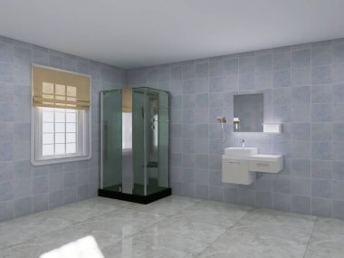 Banyo iç tasarımı 3D tasarım, 3D resimleme