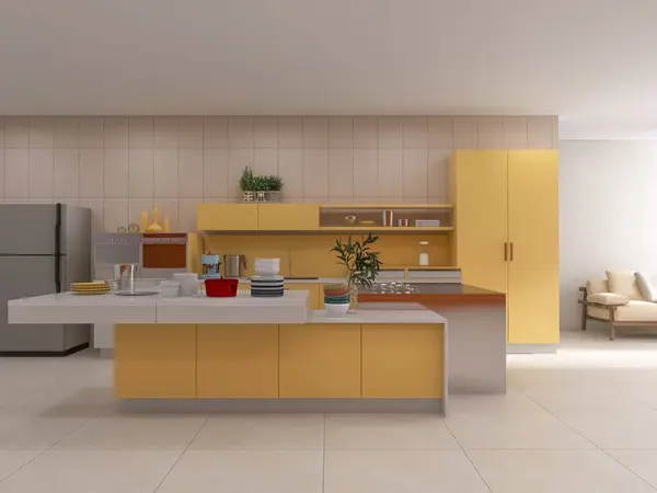 Mutfak Tasarımı Cihazlar Mutfak Eşyaları Tasarım Illüstrasyon — Stok fotoğraf