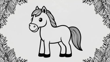 Boyama sayfası, şirin at