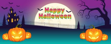 Ürkütücü Cadılar Bayramı Sosyal Medya Çevrimiçi Tanıtımlar İçin Ürkütücü Kabak ve Yarasalar İçin Posta Tasarımı. Facebook, Instagram ve TikTok pazarlaması için mükemmel.