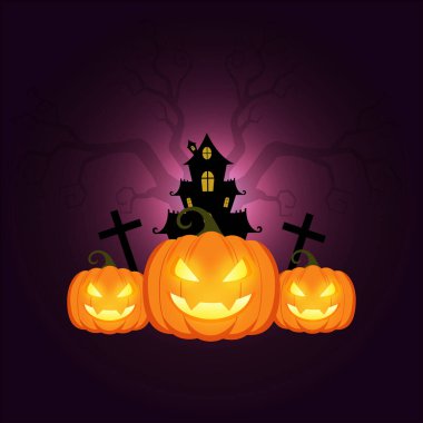 Cadılar Bayramı Kutlama Kartı Satış Partisi Çevrimiçi ve Yazılı Parti Tasarımı balkabakları ve hayaletlerle. Dijital dilekler ve yazdırılabilir tasarımlar için mükemmel.