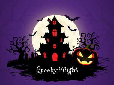  Cadılar Bayramı Sosyal Medya Çevrimiçi Tanıtım Tasarımı Ürkütücü balkabakları ve yarasalarıyla Satış ve Etkinlik. Facebook, Instagram ve TikTok pazarlaması için mükemmel.