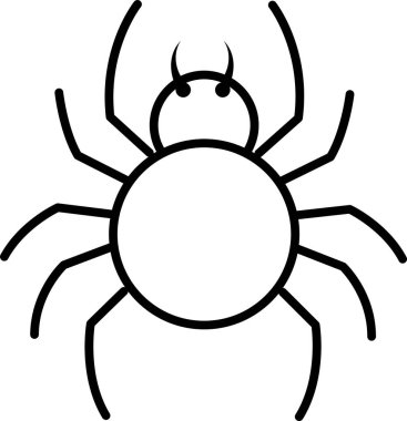 Cadılar Bayramı Partisi için Örümcek Çizgisi Sanat Simgesi Web Afişi, Logo ve Ürkütücü Tasarım. Cadılar Bayramı partisi, web, afişler, el ilanları ve sosyal medya için özetlenmiş örümcek ikonu. Ürkütücü çizgi sanatı.