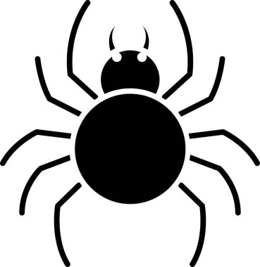 Örümcek Kabartma Simgesi Katı Ürkütücü Dekorasyon ve Tasarım Sembolü. Korkunç örümcek sembolü Cadılar Bayramı temalı afişler için mükemmel sosyal medya davetiyeleri ve parti tasarımları.