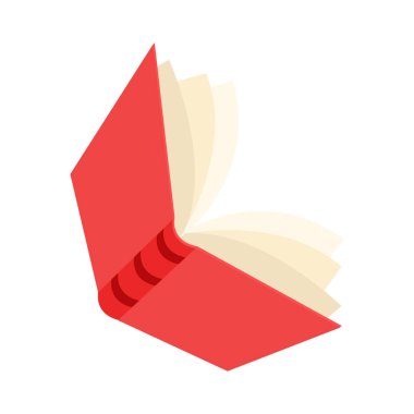 İzole açık kitap tasarımı