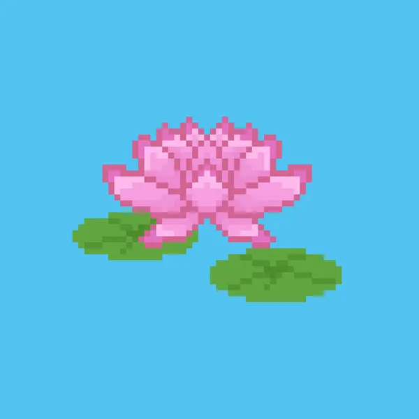 Nilüfer çiçeği su pikseli sanatı