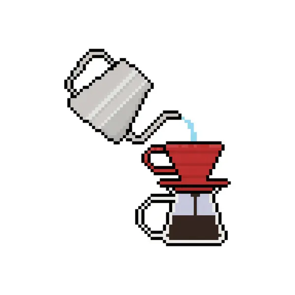 Kahve damlası piksel sanatı