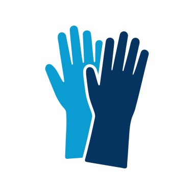 Bir çift tıbbi eldiven Düz Vektör simgesi Tasarım