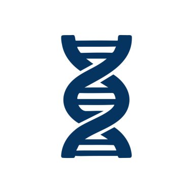 Mavi DNA sarmal düz vektör simgesi Genetik ve biyoteknoloji tasarımı.