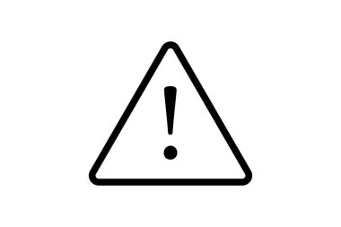 Bu resim evrensel olarak tanınan bir uyarı sembolü gösterir. Kalın siyah bir üçgen belirgin bir siyah ünlem işaretini içerir. Bu, temiz beyaz bir arkaplan üzerine kurulmuş potansiyel bir tehlikeyi ya da uyarıyı gösterir..