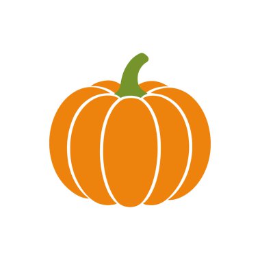 Bu grafik, belirgin dikey çıkıntıları ve canlı yeşil sapı olan klasik, dolgun bir balkabağını gösteriyor. Temiz, minimalist tasarım onu mevsimlik dekorasyon ve sonbahar temaları için mükemmel kılıyor..