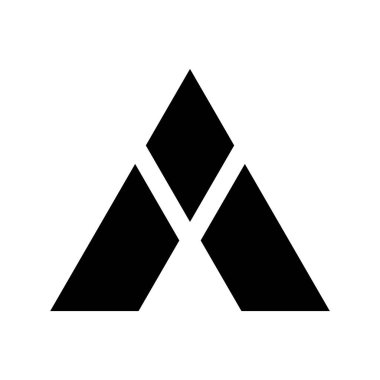 A clean and modern abstract geometric delta symbol icon. Perfect for logos, branding, or digital design elements. Simple and impactful.