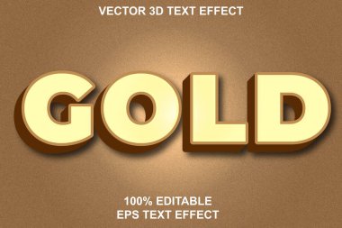 3D metin altın efekti düzenlenebilir